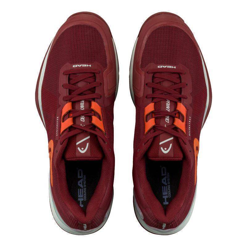 Zapatillas Head Sprint Pro 3.5 Clay Rojo Oscuro Naranja Pádel Élite