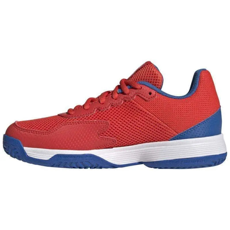 Zapatillas Adidas Courtflash Rojo Azul Junior Pádel Elite