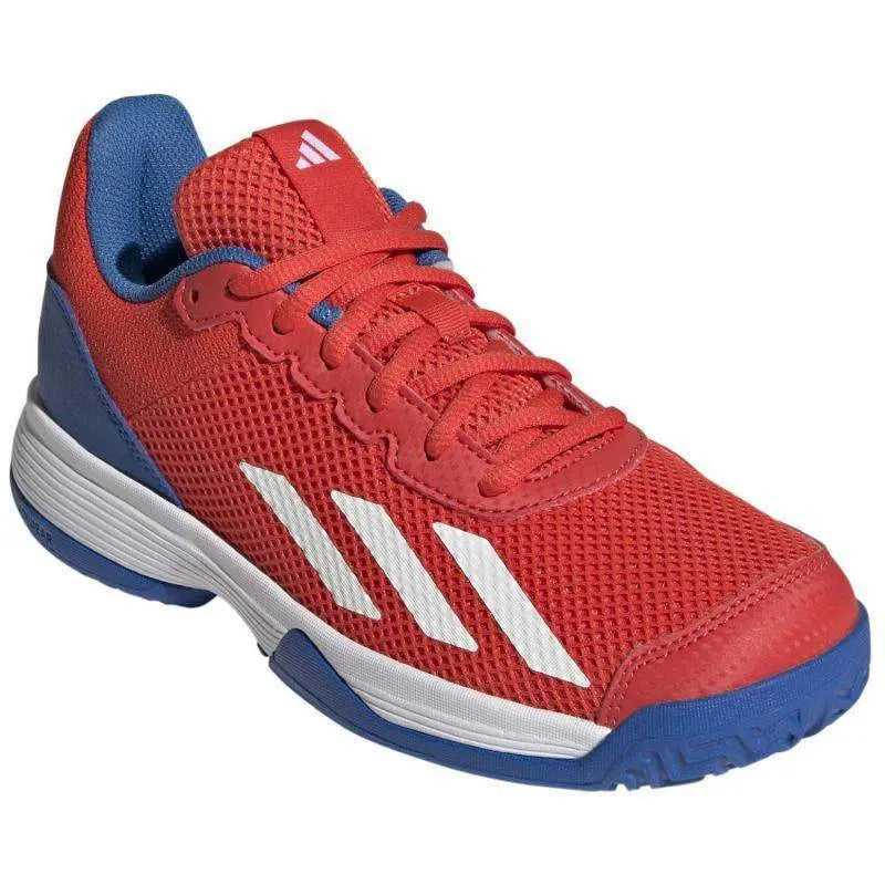 Zapatillas Adidas Courtflash Rojo Azul Junior Pádel Elite