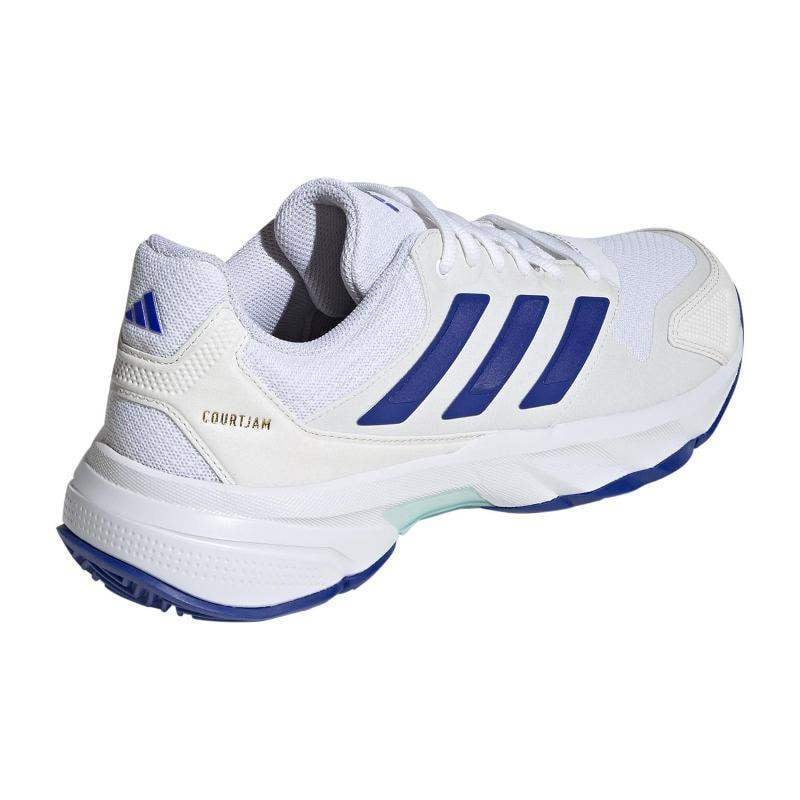 Zapatillas Adidas CourtJam Control 3 Blanco Azul Aqua Pádel Elite