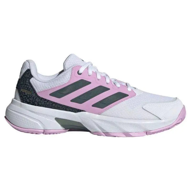 Zapatillas Adidas CourtJam Control 3 Blanco Negro Lila Mujer Pádel Elite