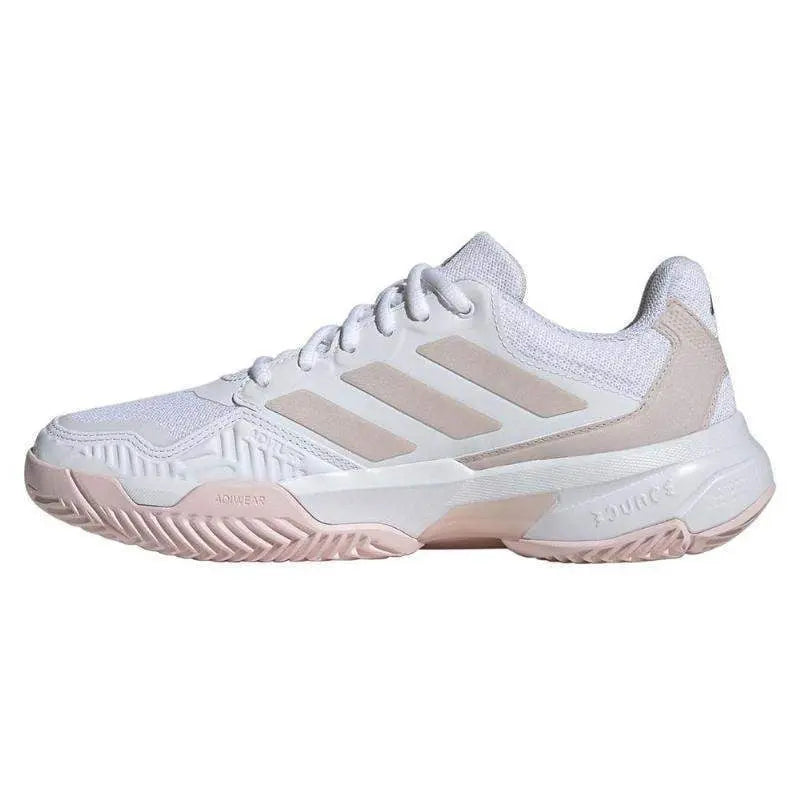 Zapatillas Adidas CourtJam Control 3 Blanco Rosa Mujer Pádel Elite