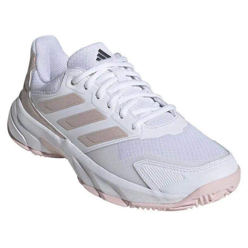 Zapatillas Adidas CourtJam Control 3 Blanco Rosa Mujer Pádel Elite