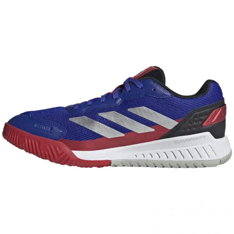 Zapatillas Adidas Courtquick Padel Azul Plata Rojo Pádel Elite