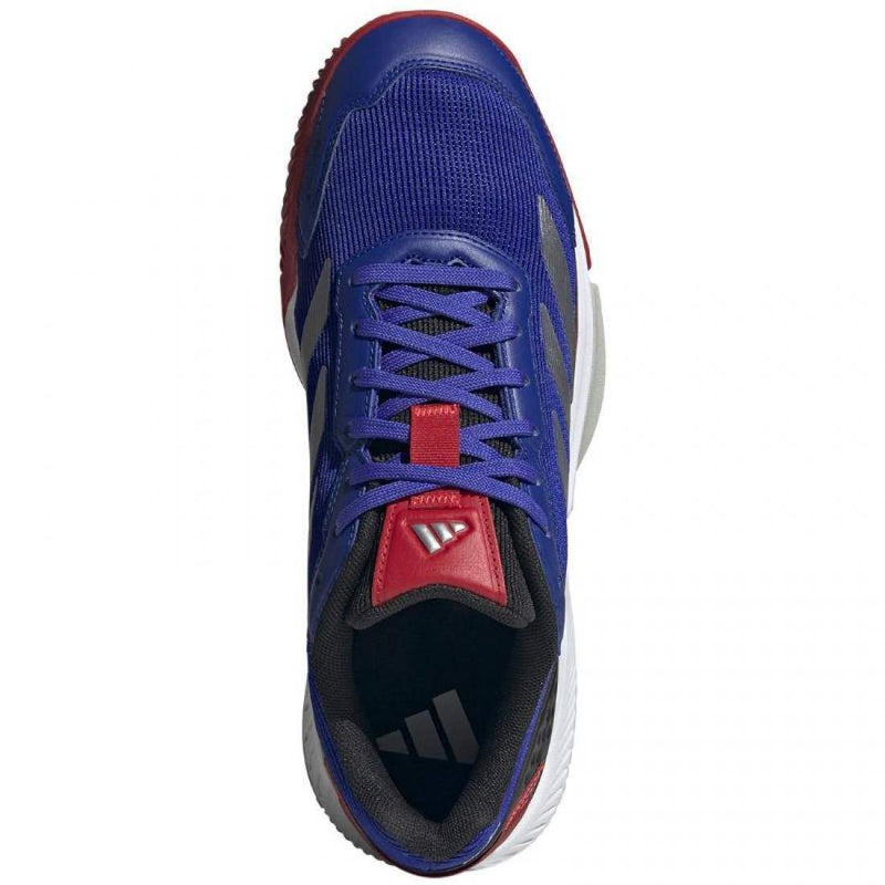 Zapatillas Adidas Courtquick Padel Azul Plata Rojo Pádel Elite