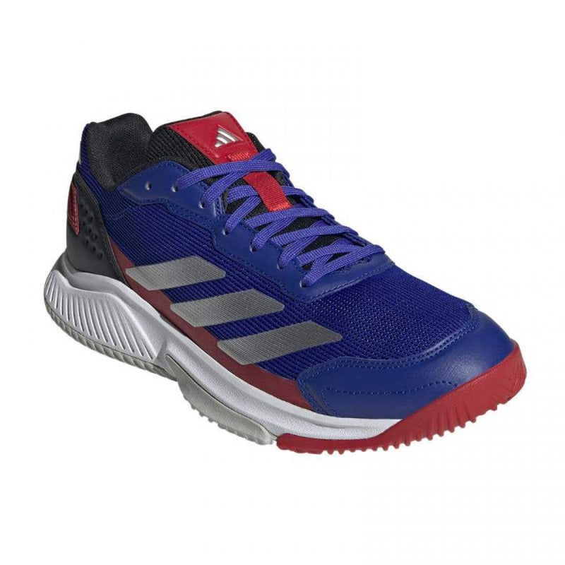 Zapatillas Adidas Courtquick Padel Azul Plata Rojo Pádel Elite