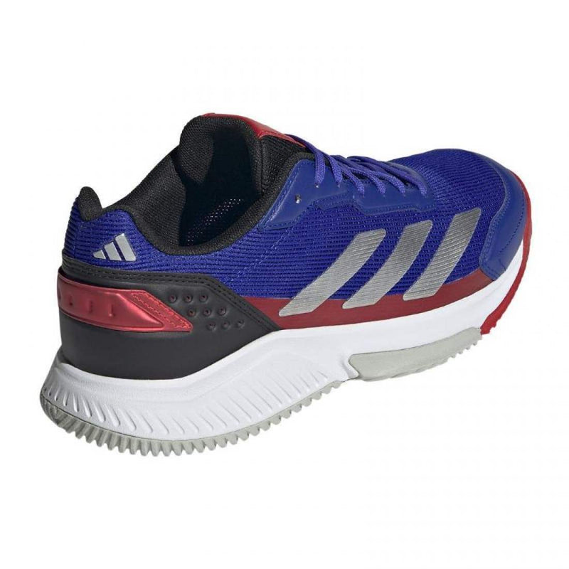 Zapatillas Adidas Courtquick Padel Azul Plata Rojo Pádel Elite