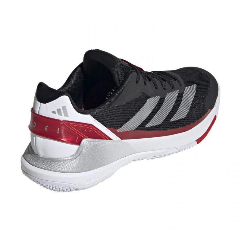 Zapatillas Adidas Crazyquick LS Padel Negro Plata Rojo Pádel Elite