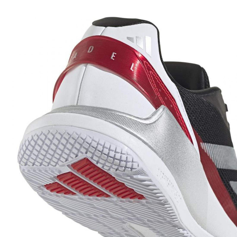 Zapatillas Adidas Crazyquick LS Padel Negro Plata Rojo Pádel Elite