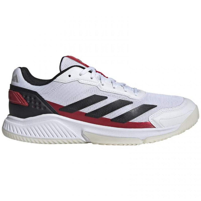 Zapatillas Adidas Courtquick Padel Blanco Negro Rojo Pádel Élite