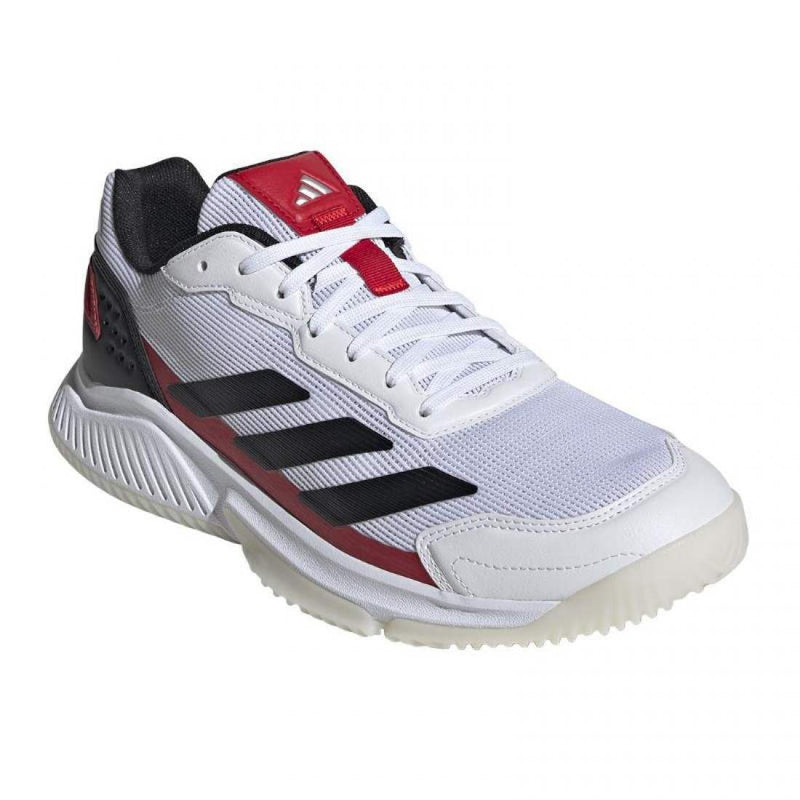 Zapatillas Adidas Courtquick Padel Blanco Negro Rojo Pádel Élite