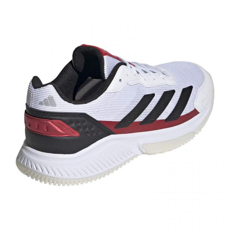 Zapatillas Adidas Courtquick Padel Blanco Negro Rojo Pádel Élite