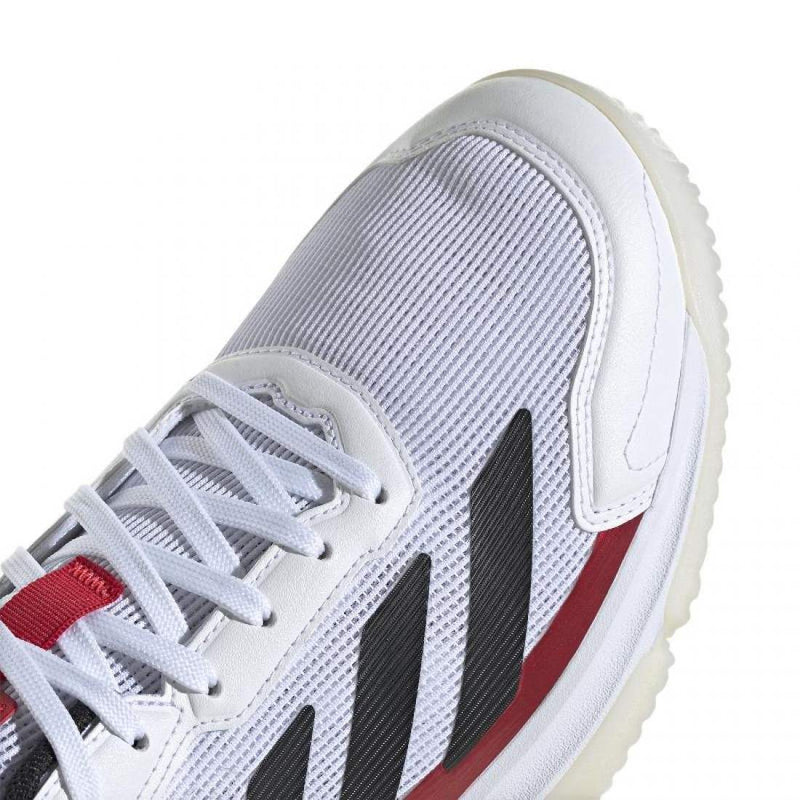 Zapatillas Adidas Courtquick Padel Blanco Negro Rojo Pádel Élite