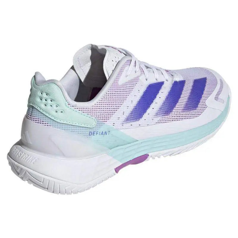 Zapatillas Adidas Defiant Speed 2 Blanco Azul Aqua Mujer Pádel Elite