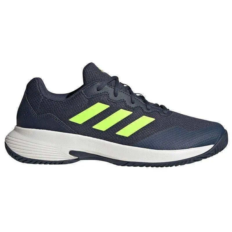 Zapatillas Adidas GameCourt 2.0 Azul Oscuro Lima Blanco Pádel Elite