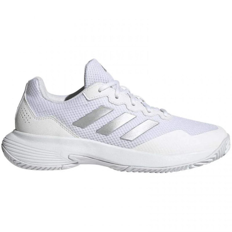 Zapatillas Adidas GameCourt 2 Blanco Plata Metal Mujer Pádel Elite