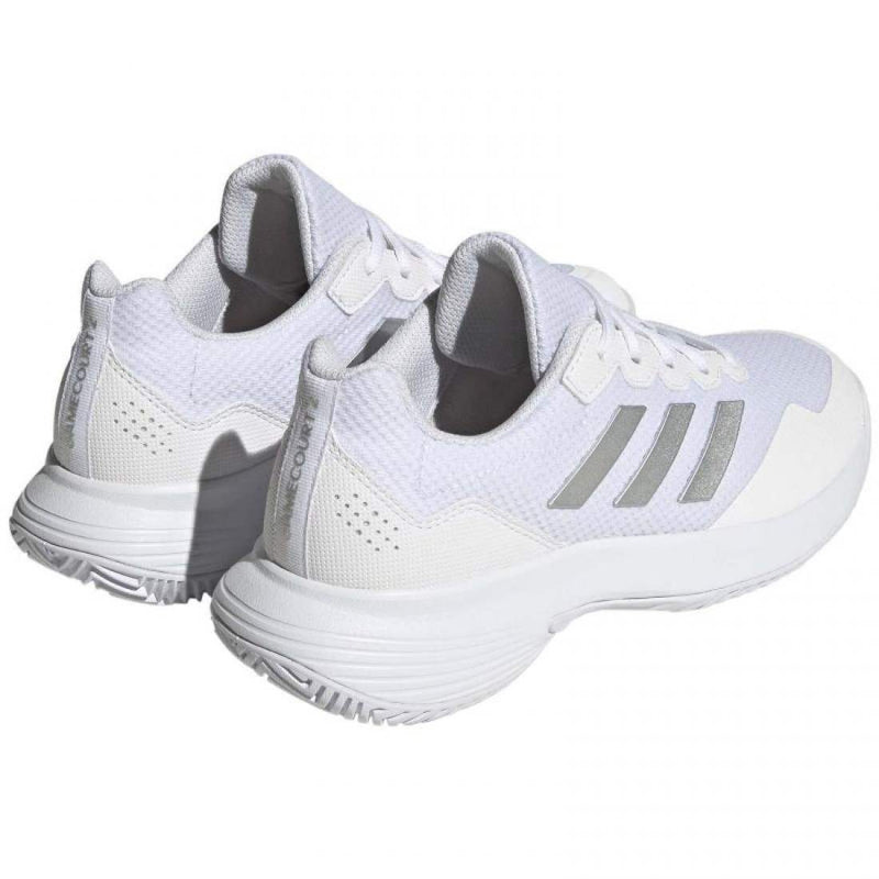 Zapatillas Adidas GameCourt 2 Blanco Plata Metal Mujer Pádel Elite