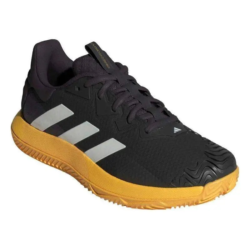 Zapatillas Adidas Solematch Control Clay Negro Plata Naranja Pádel Elite