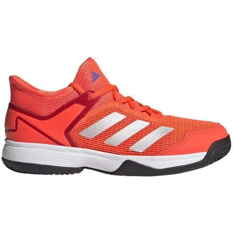 Zapatillas Adidas Ubersonic 4K Rojo Solar Plata Junior Pádel Elite