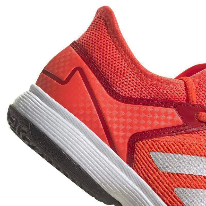 Zapatillas Adidas Ubersonic 4K Rojo Solar Plata Junior Pádel Elite