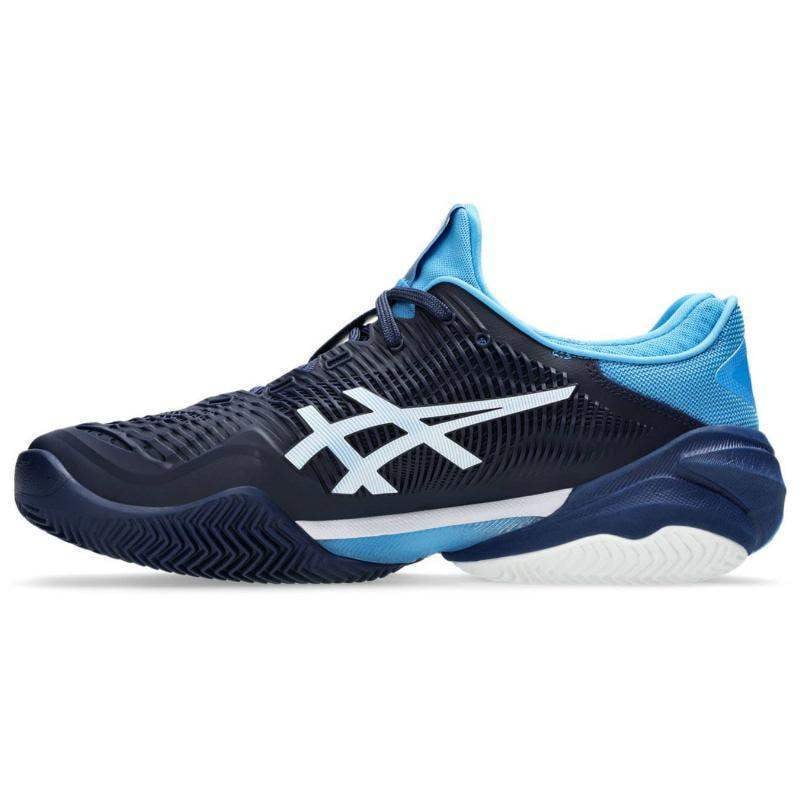 Zapatillas Asics Court FF 3 Clay Novak Azul Blanco Pádel Élite