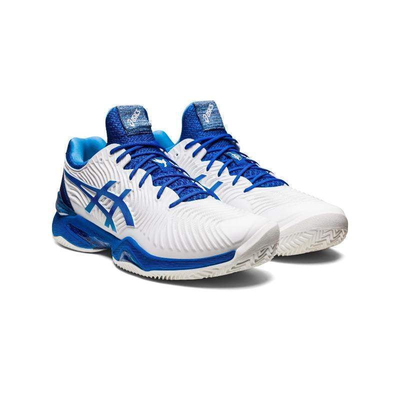 Zapatillas Asics Court FF Clay Novak Blanco Azul Pádel Élite