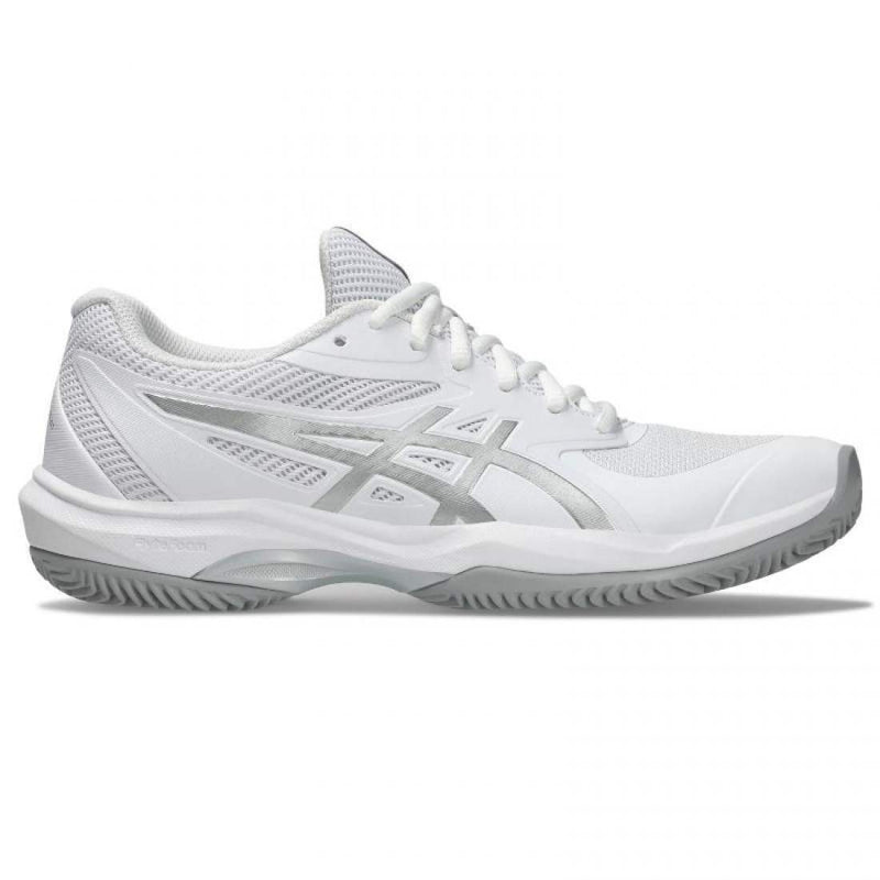 Zapatillas Asics Game FF Clay Blanco Plata Mujer Pádel Élite