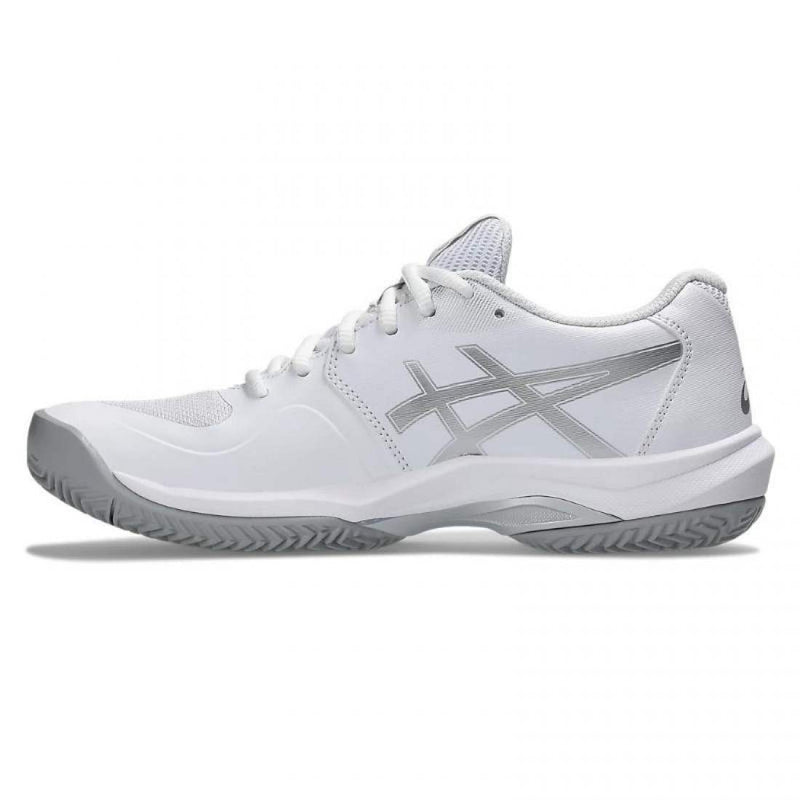 Zapatillas Asics Game FF Clay Blanco Plata Mujer Pádel Élite