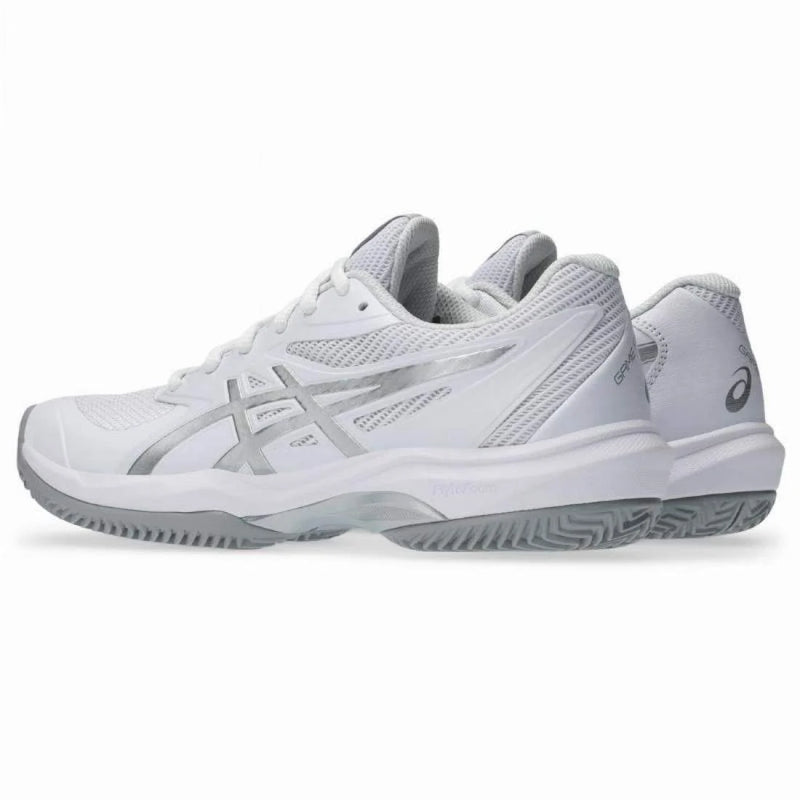 Zapatillas Asics Game FF Clay Blanco Plata Mujer Pádel Élite