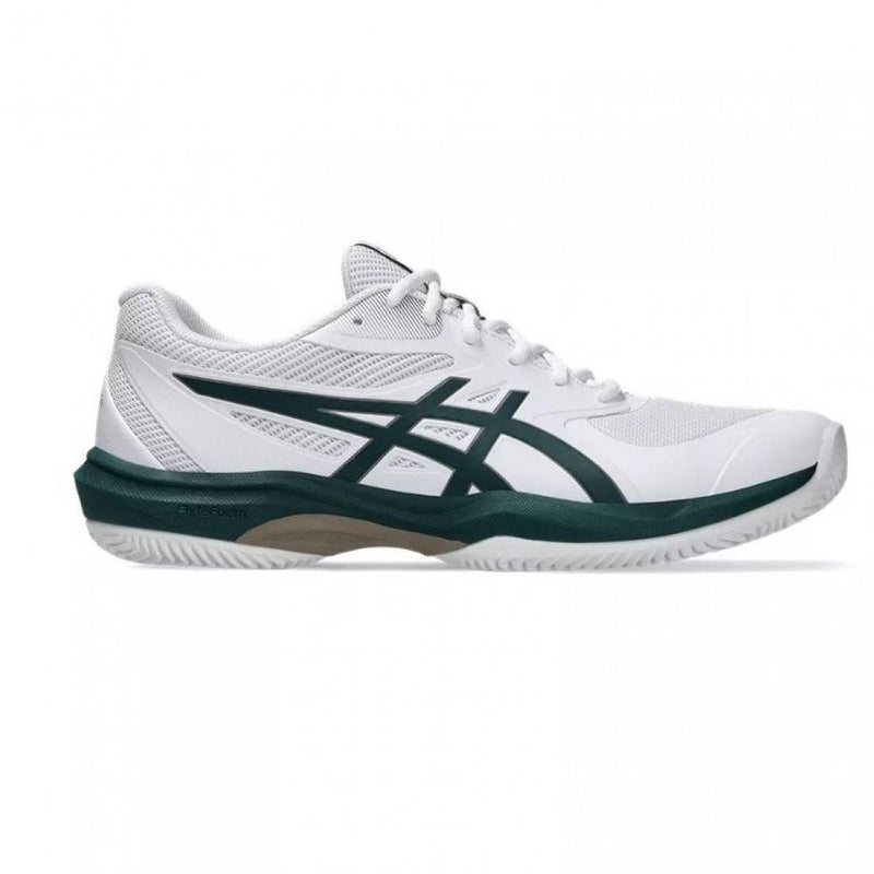 Zapatillas Asics Game FF Clay Blanco Verde Saxon Pádel Élite