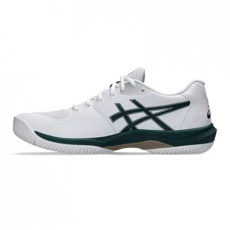 Zapatillas Asics Game FF Clay Blanco Verde Saxon Pádel Élite