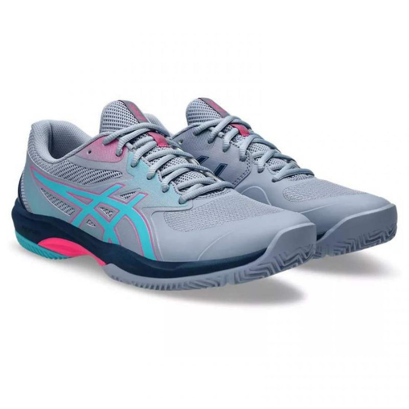 Zapatillas Asics Game FF Padel Gris Azul Aqua Pádel Elite