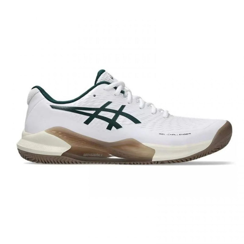 Zapatillas Asics Gel Challenger 14 Clay Blanco Verde Oscuro Pádel Elite