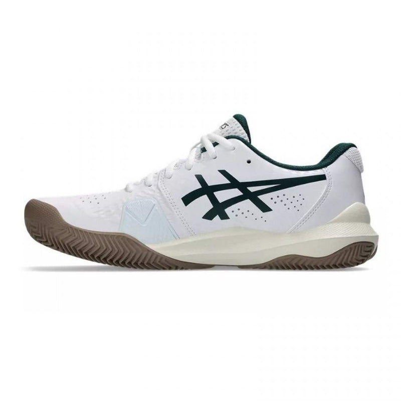 Zapatillas Asics Gel Challenger 14 Clay Blanco Verde Oscuro Pádel Elite