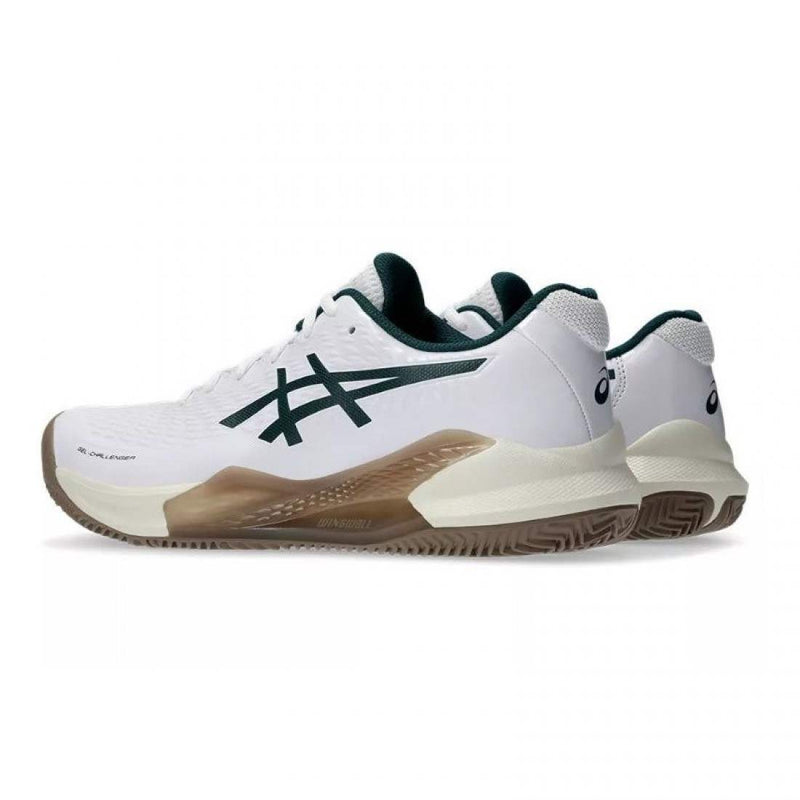 Zapatillas Asics Gel Challenger 14 Clay Blanco Verde Oscuro Pádel Elite