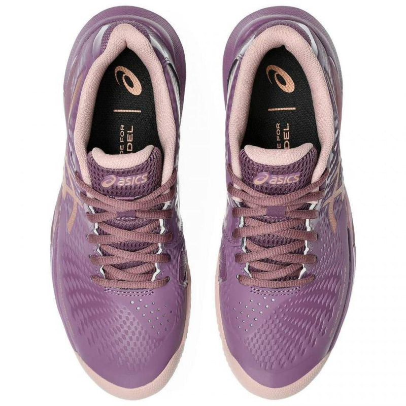 Zapatillas Asics Gel Challenger 14 Padel Dark Ube Oro Rosa Mujer Pádel Élite