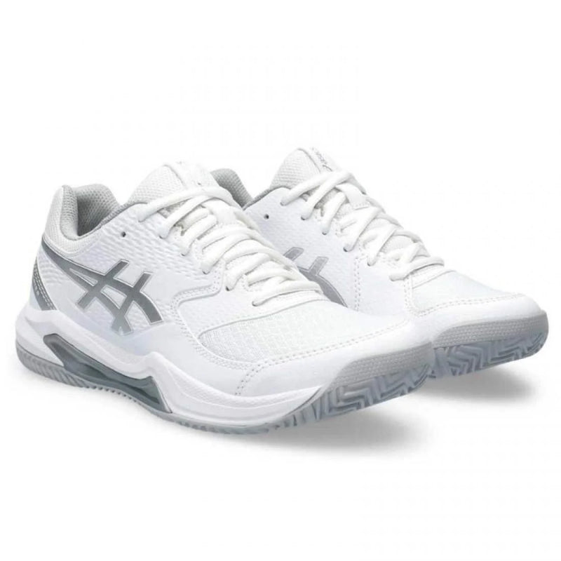 Zapatillas Asics Gel Dedicate 8 Padel Blanco Gris Mujer Pádel Elite