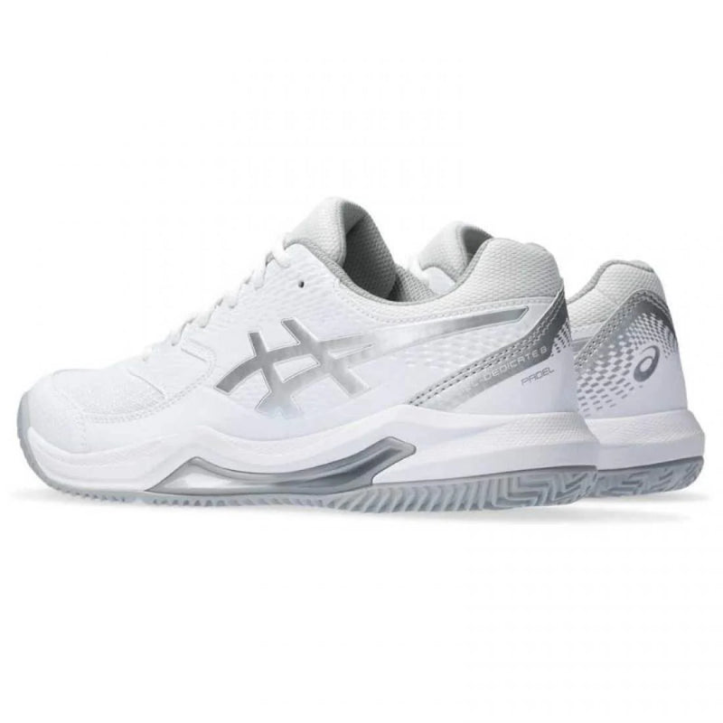 Zapatillas Asics Gel Dedicate 8 Padel Blanco Gris Mujer Pádel Elite