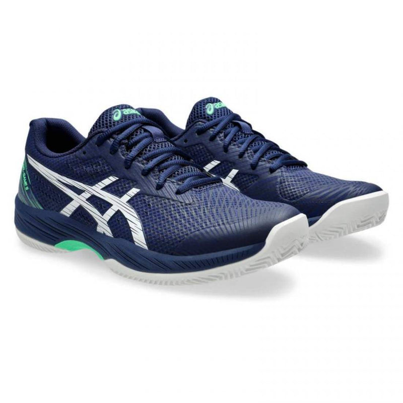 Zapatillas Asics Gel Game 9 Clay Azul Blanco Pádel Élite