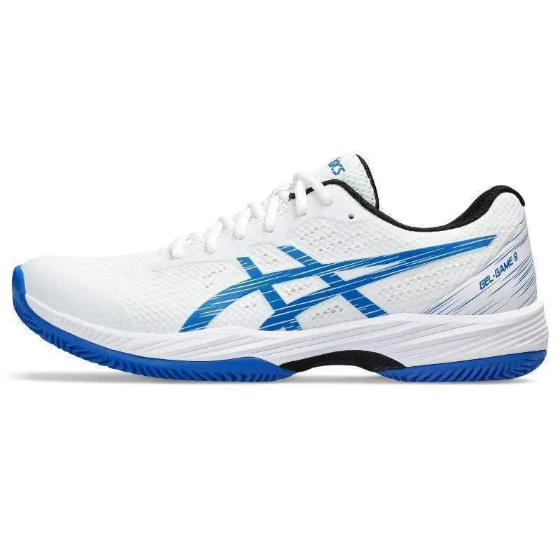 Zapatillas Asics Gel Game 9 Clay Blanco Azul Pádel Elite