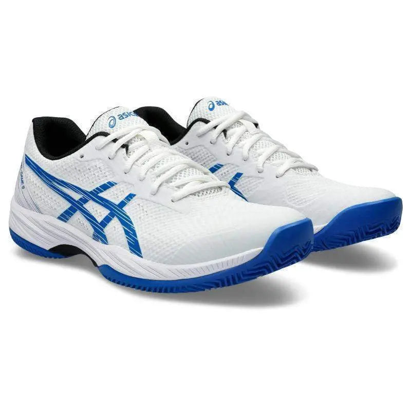 Zapatillas Asics Gel Game 9 Clay Blanco Azul Pádel Elite