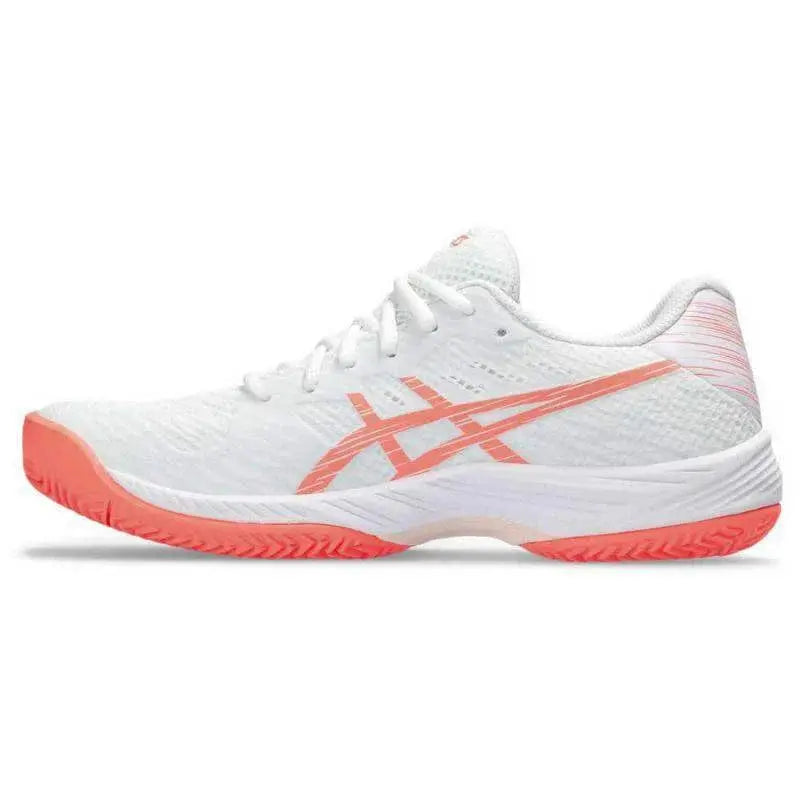 Zapatillas Asics Gel Game 9 Clay Blanco Coral Mujer Pádel Elite