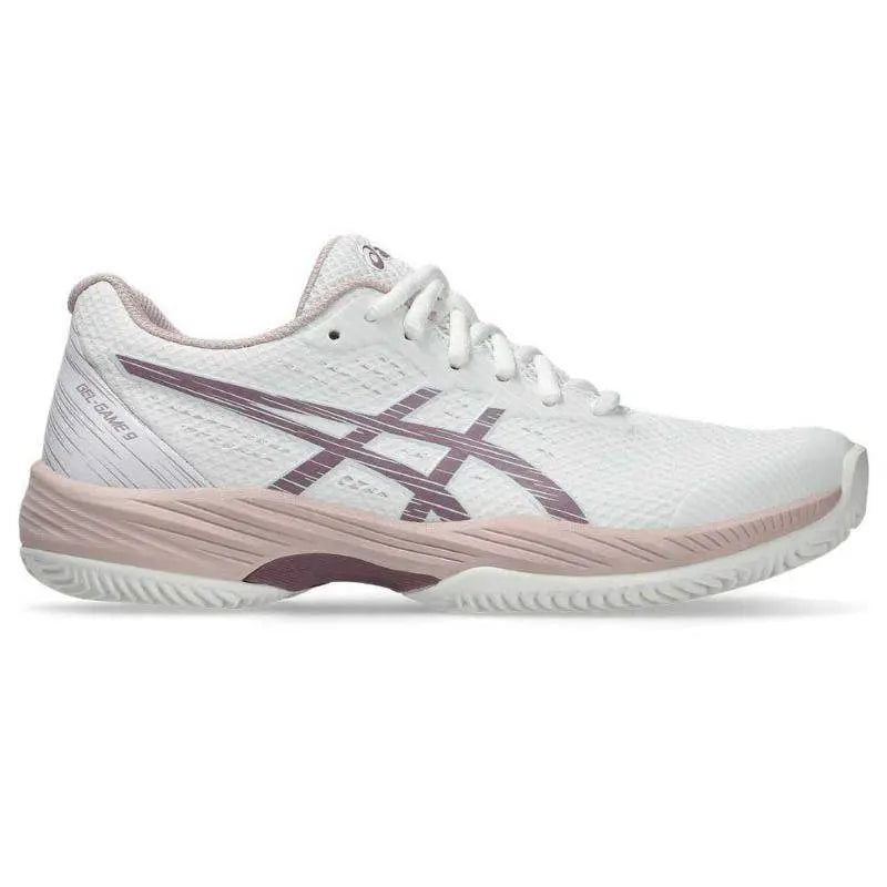 Zapatillas Asics Gel Game 9 Clay Blanco Malva Mujer Pádel Elite