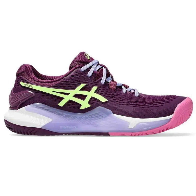 Zapatillas Asics Gel Resolution 9 Padel Malva Intenso Lima Mujer Pádel Elite