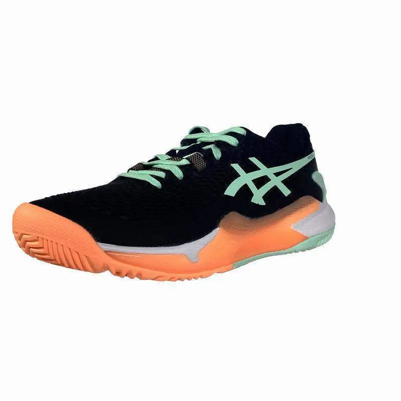 Zapatillas Asics Gel Resolution 9 Padel Negro Menta Mujer Pádel Elite