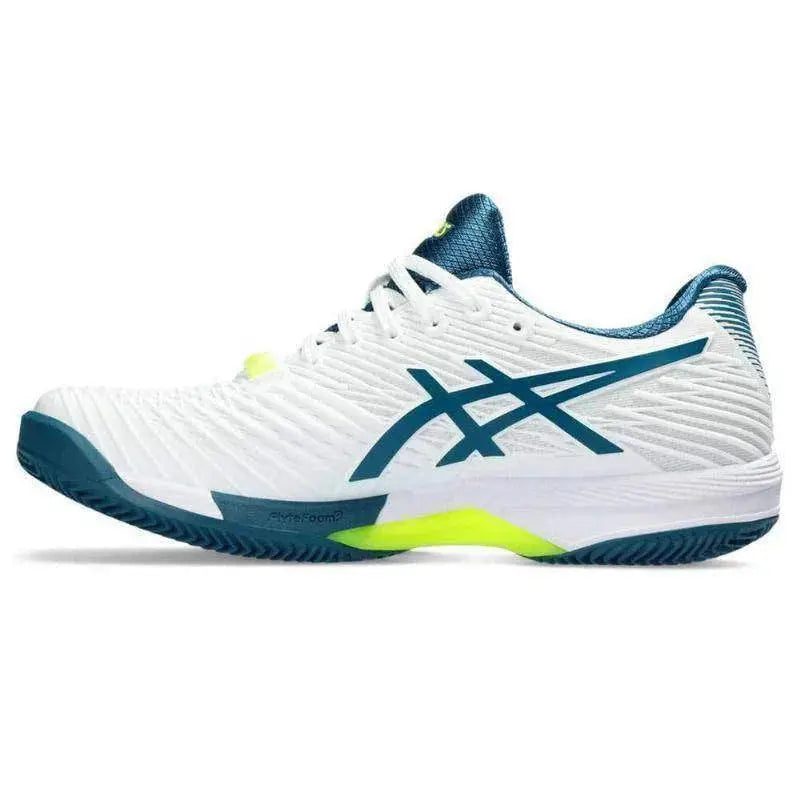 Zapatillas Asics Solution Speed FF 2 Clay Blanco Gris Azul Pádel Elite