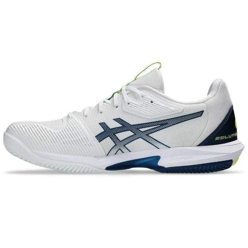 Zapatillas Asics Solution Speed FF 3 Clay Blanco Azul Mako Pádel Elite