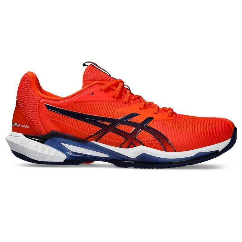 Zapatillas Asics Solution Speed FF 3 Clay Naranja Azul Marino Pádel Elite