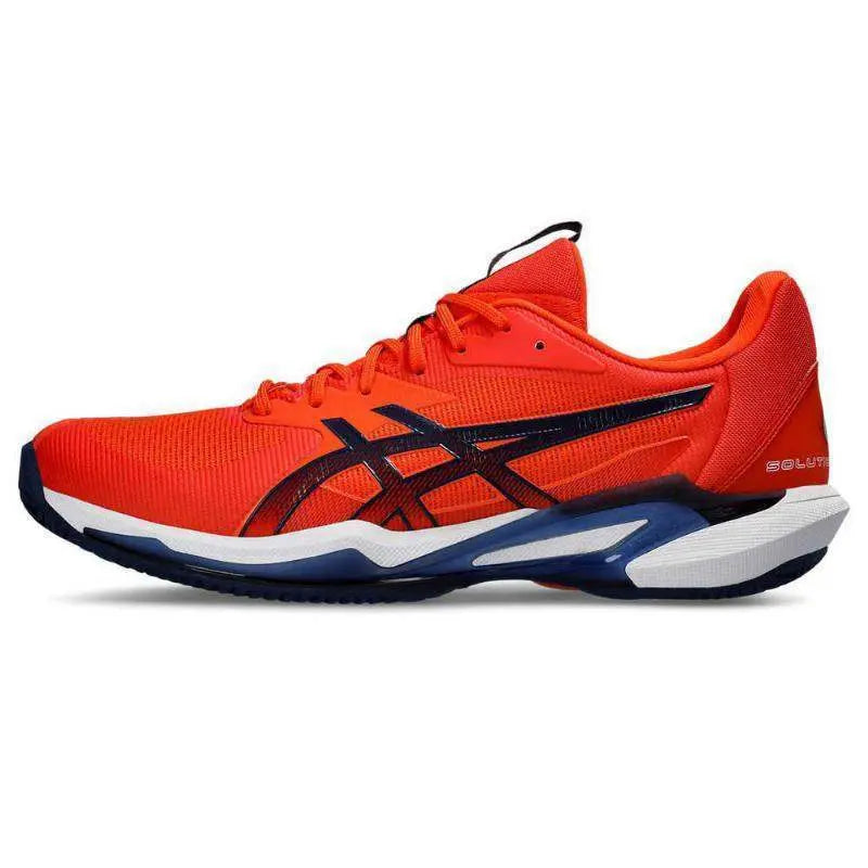 Zapatillas Asics Solution Speed FF 3 Clay Naranja Azul Marino Pádel Elite