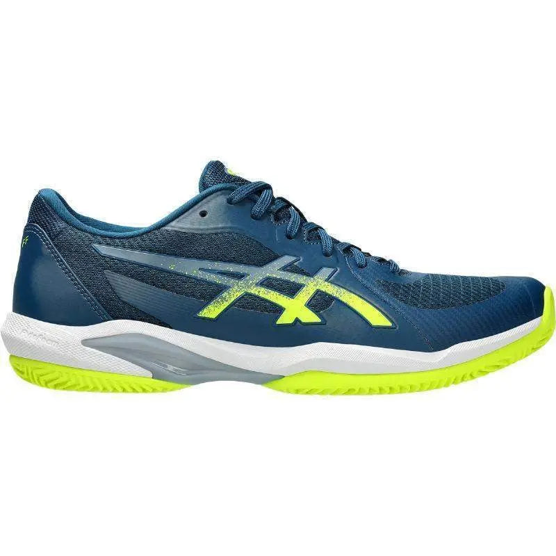 Zapatillas Asics Solution Swift FF 2 Clay Azul Mako Amarillo Pádel Elite